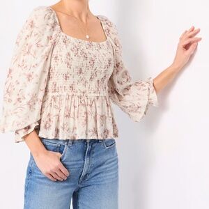 Mellie Long Sleeve Sleeve Smocked Top